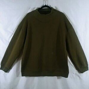 Trendy Queen Women's Sage Green Long Sleeve Sweatshirt Pullover Top Size XL